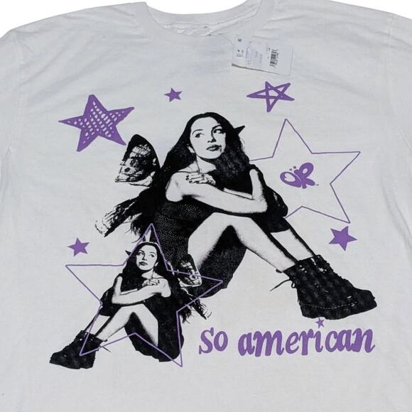 Olivia Rodrigo "so american" White Tee Size M - Picture 2 of 6